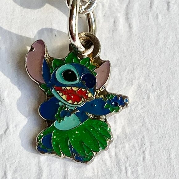 Disney Lilo & Stitch European Slider Bead Charm Aulani Hawaii Ohana Hula Skirt - Picture 4 of 9